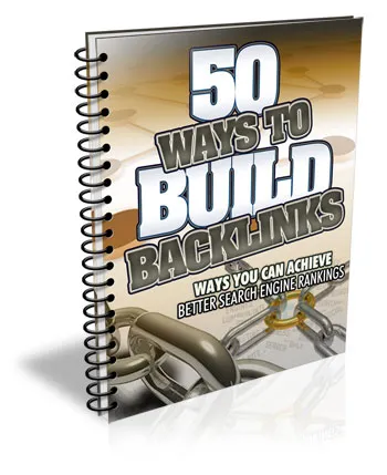 eCover representing 50 Ways to Build Backlinks eBooks & Reports with Master Resell Rights