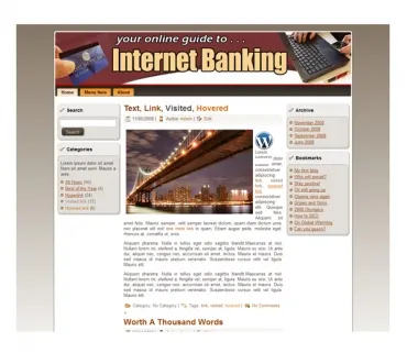 eCover representing Internet Banking Templates  with Private Label Rights