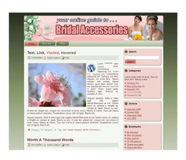 eCover representing Bridal Accessories Templates  with Private Label Rights