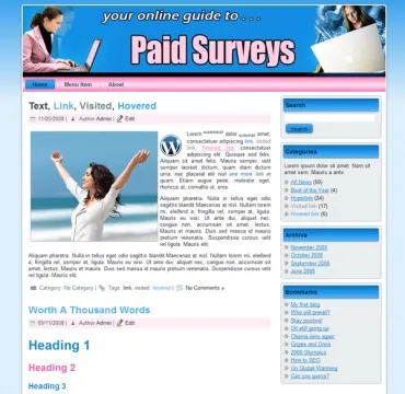 eCover representing Paid Surveys Templates  with Private Label Rights