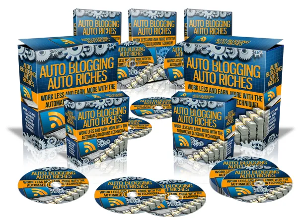eCover representing Auto Blogging Auto Riches eBooks & Reports/Videos, Tutorials & Courses with Master Resell Rights