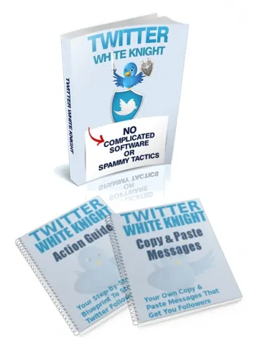 eCover representing Twitter White Knight eBooks & Reports with Master Resell Rights