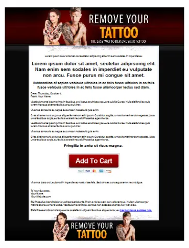 eCover representing Tattoo Removal Template  with Personal Use Rights