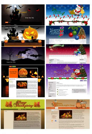 eCover representing Seasonal WordPress Theme Pack  with Private Label Rights