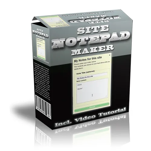 eCover representing Site Notepad Maker Videos, Tutorials & Courses/Software & Scripts with Master Resell Rights