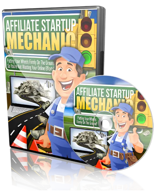 eCover representing Affiliate Startup Mechanic Videos, Tutorials & Courses/main img width < 301px with Master Resell Rights