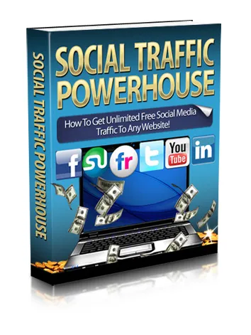eCover representing Social Traffic Powerhouse eBooks & Reports with Master Resell Rights