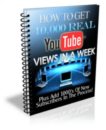 eCover representing How To Get 10,000 Real YouTube Views In A Week eBooks & Reports with Private Label Rights