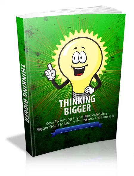 eCover representing Thinking Bigger eBooks & Reports with Master Resell Rights