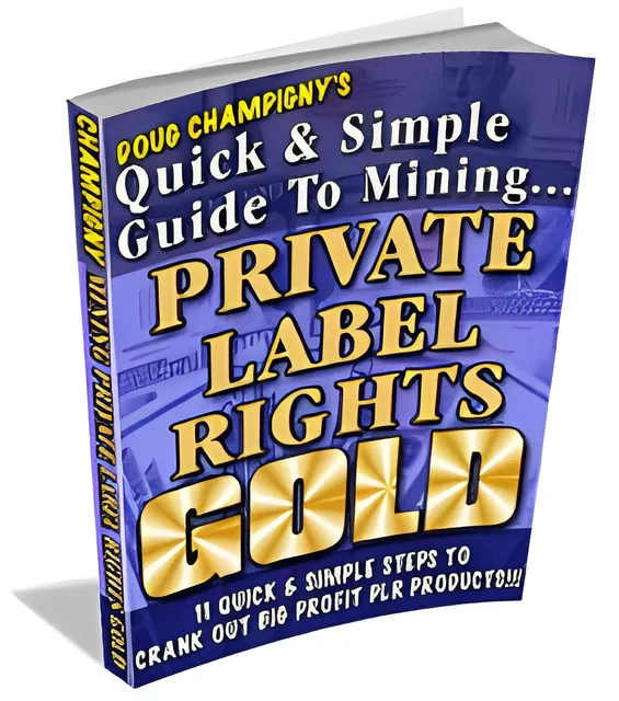 eCover representing Private Label Rights Gold eBooks & Reports with Master Resell Rights