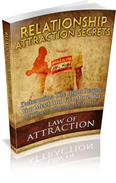 eCover representing Relationship Attraction Secrets eBooks & Reports with Master Resell Rights