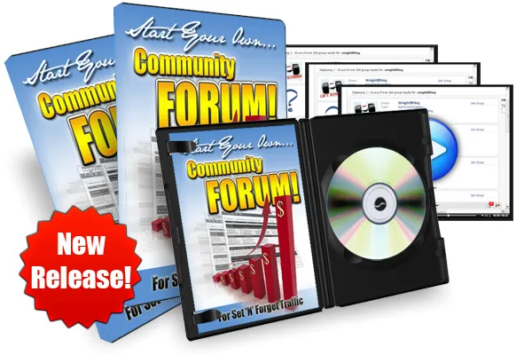 eCover representing Start Your Own Community Forum! Videos, Tutorials & Courses with Master Resell Rights