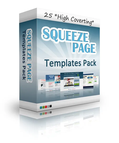 eCover representing 25 Squeeze Page Templates  with 