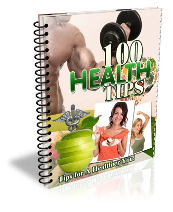 eCover representing 100 Health Tips eBooks & Reports with Master Resell Rights