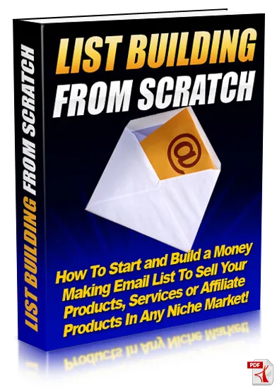 eCover representing List Building From Scratch eBooks & Reports with Master Resell Rights