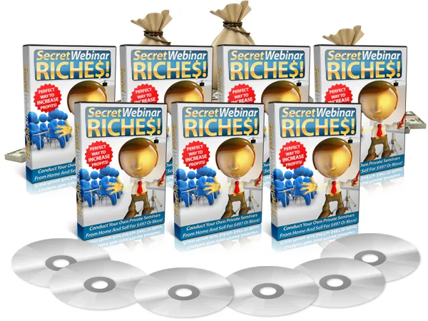 eCover representing Secret Webinar Riches! Videos, Tutorials & Courses with Master Resell Rights