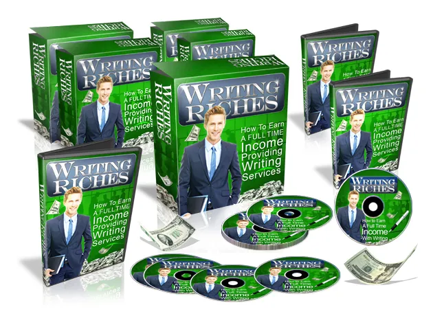 eCover representing Writing Riches Videos, Tutorials & Courses with Master Resell Rights