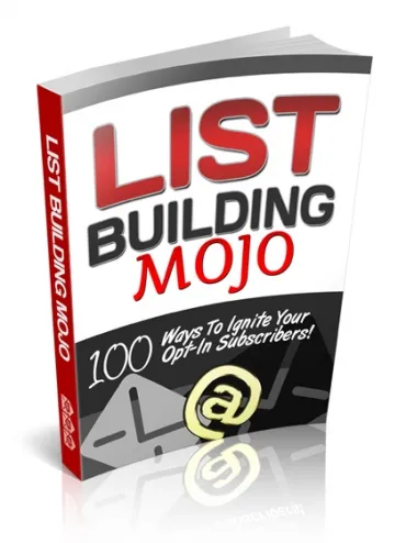 eCover representing List Building Mojo eBooks & Reports with Private Label Rights