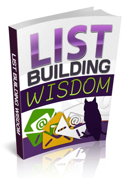 eCover representing List Building Wisdom eBooks & Reports with Private Label Rights