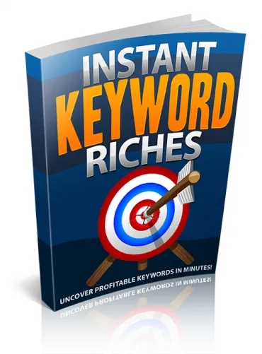 eCover representing Instant Keyword Riches eBooks & Reports with Master Resell Rights