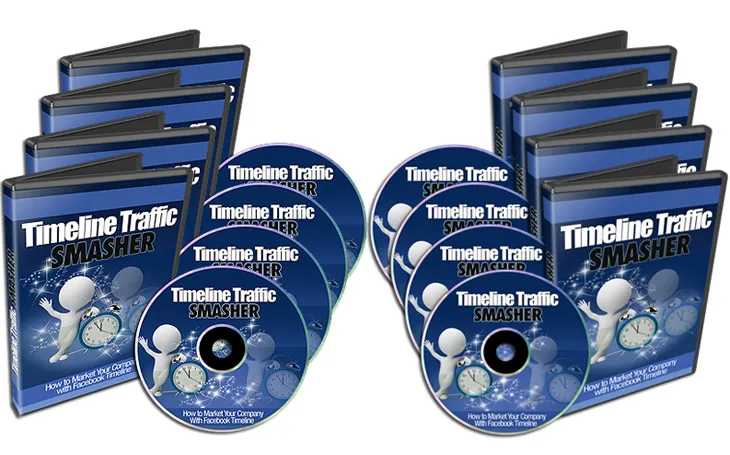 eCover representing Timeline Traffic Smasher Videos, Tutorials & Courses with Private Label Rights