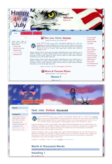 eCover representing July 4th Templates  with Private Label Rights
