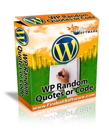 eCover representing WP Random Quotes or Code  with Master Resell Rights