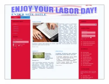 eCover representing Labor Day Templates  with Private Label Rights