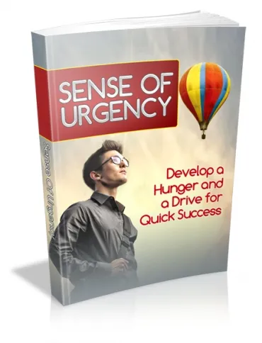 eCover representing Sense Of Urgency eBooks & Reports with Master Resell Rights