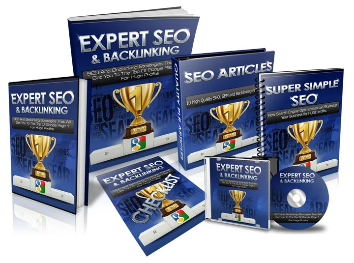 eCover representing Expert SEO and Backlinking eBooks & Reports with Master Resell Rights