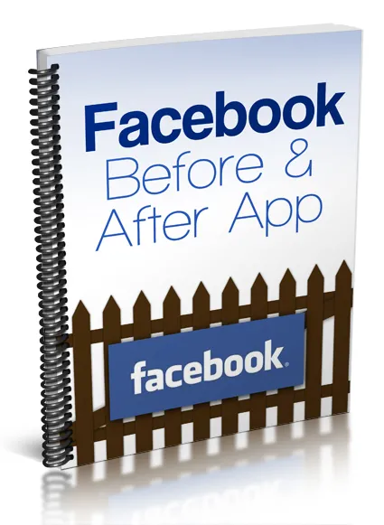 eCover representing Facebook Before & After App eBooks & Reports with Private Label Rights