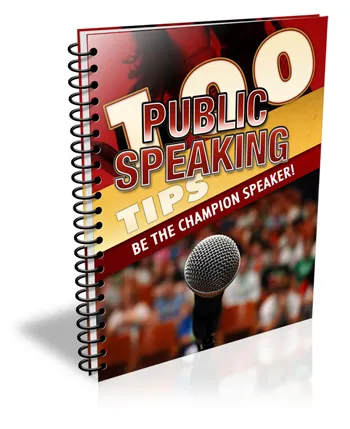 eCover representing 100 Public Speaking Tips eBooks & Reports with Master Resell Rights