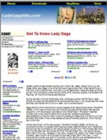 eCover representing Lady Gaga Website  with Private Label Rights