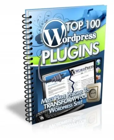 eCover representing Top 100 Wordpress Plugins eBooks & Reports with Master Resell Rights