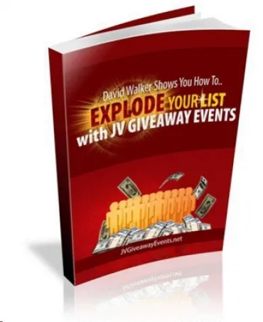 eCover representing Explode Your List With JV Giveaway Events eBooks & Reports with Master Resell Rights