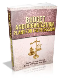 Budget And Organization Plans For The Recession small