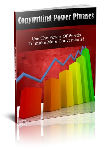 eCover representing Copywriting Power Phrases eBooks & Reports with Master Resell Rights