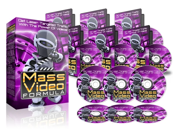 eCover representing Mass Video Formula Videos, Tutorials & Courses with Master Resell Rights