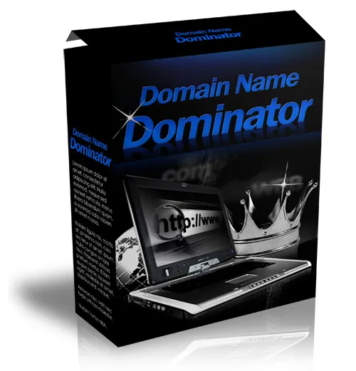 eCover representing Domain Name Dominator Software & Scripts with Master Resell Rights