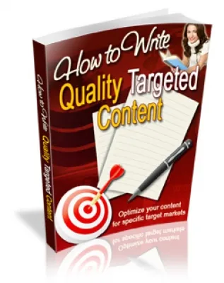 eCover representing How To Write Quality Targeted Content eBooks & Reports with Master Resell Rights