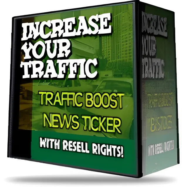 eCover representing Traffic Boost News Ticker Software & Scripts with Master Resell Rights