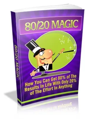 eCover representing 80/20 Magic eBooks & Reports with Master Resell Rights