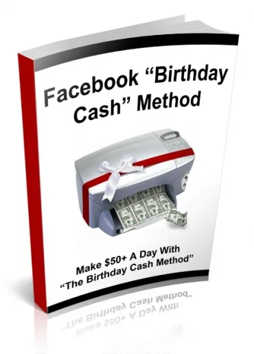 eCover representing Facebook Birthday Cash eBooks & Reports with Private Label Rights