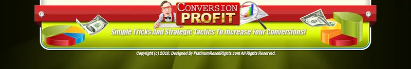 eCover representing Conversion Profit eBooks & Reports/Videos, Tutorials & Courses with Master Resell Rights