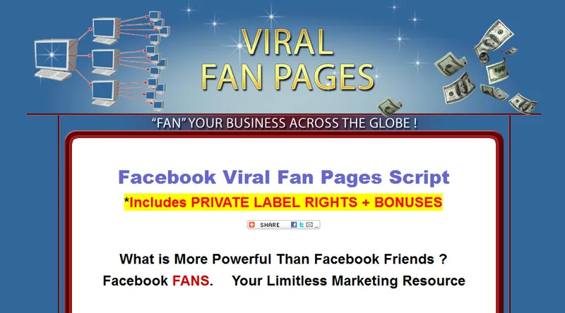 eCover representing Viral Fan Pages Videos, Tutorials & Courses with Master Resell Rights