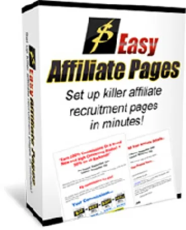 eCover representing Easy Affiliate Pages Software & Scripts with Personal Use Rights