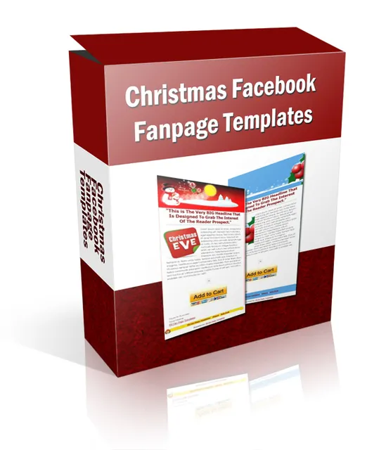 eCover representing Christmas Facebook Fanpage Templates  with Private Label Rights