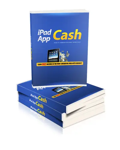 eCover representing iPad App Cash eBooks & Reports with Master Resell Rights