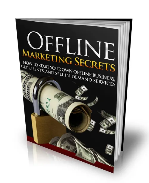 eCover representing Offline Marketing Secrets eBooks & Reports with Master Resell Rights