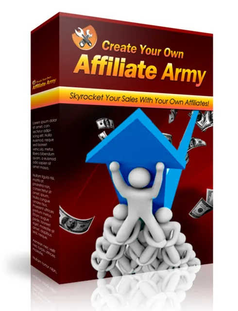 eCover representing Create Your Own Affiliate Army eBooks & Reports/Videos, Tutorials & Courses with Master Resell Rights